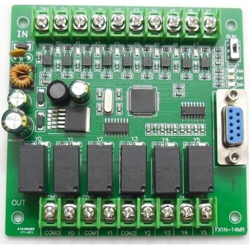 PLC Industrial Control Board FX1N-14MR FX1N-14MT PLC Controller Board Programmable