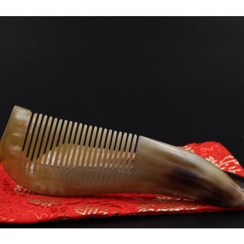 Combs Hairdressing Natural Anti Static Ox Buffalo Horn Massage Comb Hair Care Brush Hairbrush Gift For Adult Children Portable