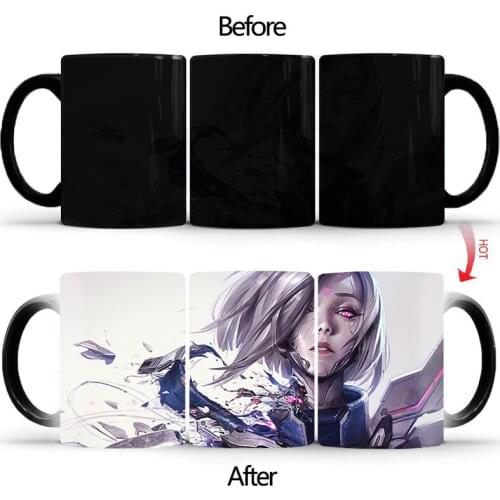 Robot beauty Mug Color Changing Porcelain Coffee Cup Ceramic Milk Mug Beer Tea Mug Whiskey Drinkware Cup Ceramic Latte BSKT-048