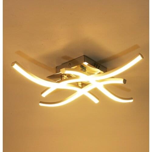 DIY Assembly Ceiling Lamp Led 12/18/24W Straight Light Warm Cold Lighting luminar Kitchen Ceiling Lights For Bedroom Living Room