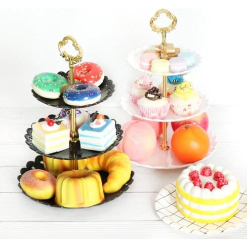 Detachable Cake Stand European Style 3 Tier Pastry Cupcake Fruit Snack Plate Serving Dessert Holder Wedding Party Home Decor