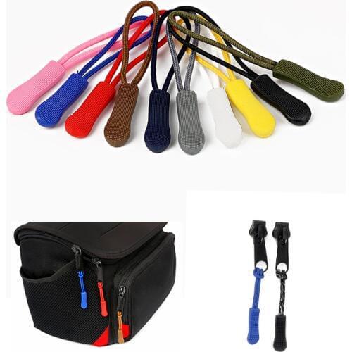 New 10pcs 14 Colors Cord Zipper Pull Strap Lariat For DIY PVC Zipper Head Cord Rope Strap Lariat Slider Apparel Accessories