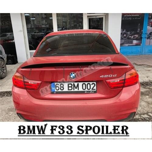 For Bmw F33 Cabrio 2013-2021 Spoiler Auto Accessory Universal Spoilers Car Antenna Piano Black For Car Styling Diffüser Flaps