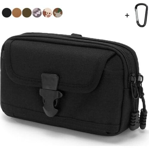 600D Tactical Molle Phone Pouch Military Waist Bag Phone Holder Belt EDC Tool Pack with Hook Outdoor Hunting Accessory Bag