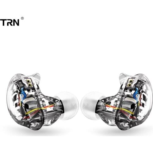 TRN V10 in Ear Headphones 2DD+2BA Hybrid 8 Drivers HiFi Music Earphones Sports Headset with Detachable Earphone Cable Microphone