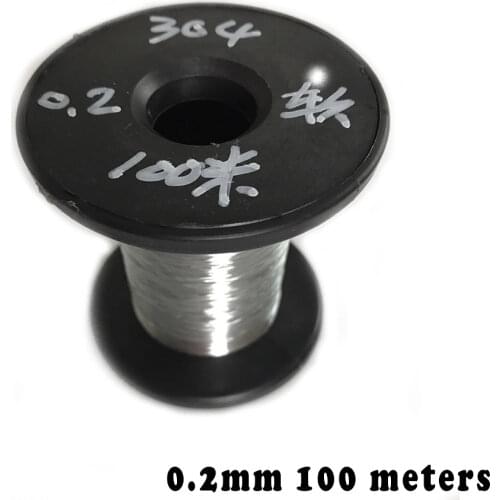 304 Stainless Steel Wire Rope Alambre Softer Fishing Lifting Cable 0.2mm Diameter 304 Wire Single Soft Wire Fine Line 100M