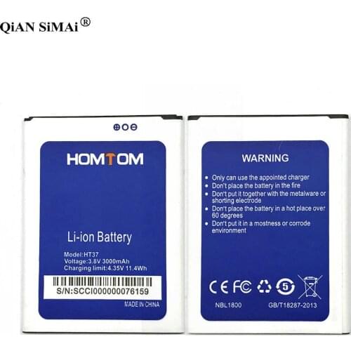 New Backup HT37 Battery For Homtom HT37 HT37 Pro 3.8V 3000mAh Replace Mobile Phone Batteries In Stock Recharge