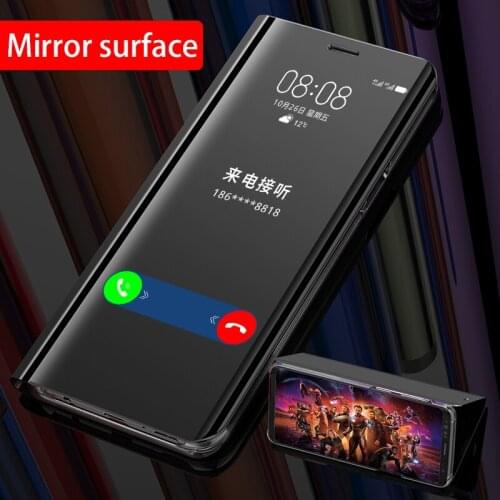 Mirror Surface Leather 360 Protective Flip Case For Huawei Y6 Prime Y7 Pro Y9 2019 Y7 Y6 Prime Y5 Y9 2018 Luxury Cover Capa