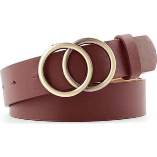 New Double Round Buckle Women Waist Belt High Quality Designer Strap g Belt Cinturon Mujer womens waist belts flower belt