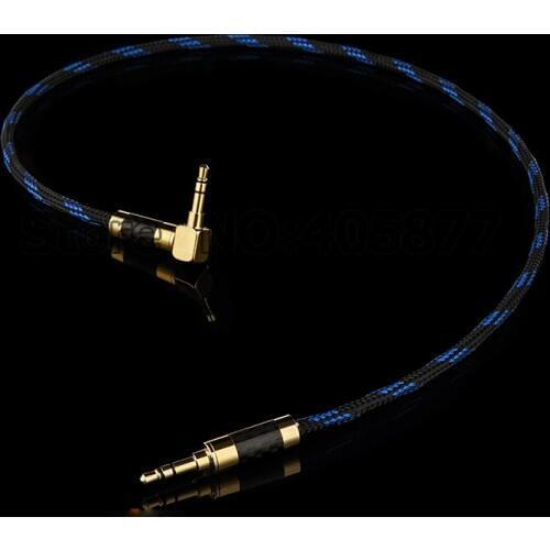 1M 3.5mm 1/8" male plug to 3.5mm right angled male plug Stereo Audio video Cable Record Audio Cable hifi audio cable
