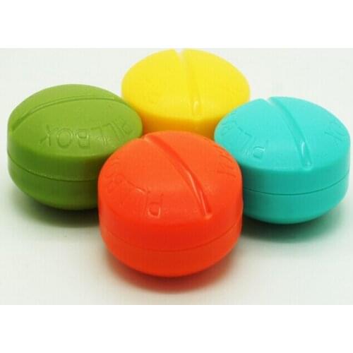 1pc Cute Mini 4 lots Portable Medical round pill box Drug Pill Case medical box organizer
