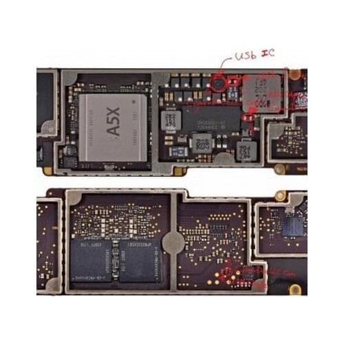 10sets/lot=40pcs usb charger charging ic diode filter capacitor for iPad 3 USB not detect or fake charging solution repair kit