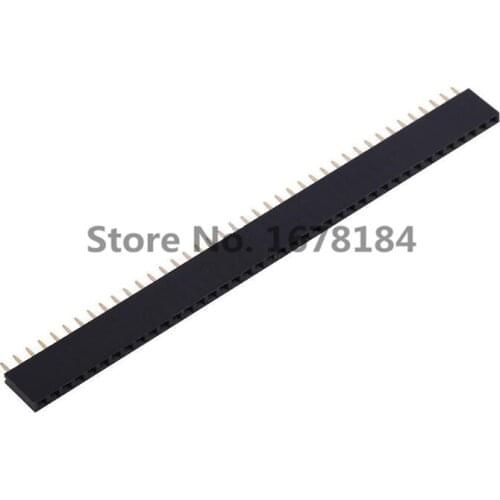 10PCS 1X40 PIN Single Row Straight FEMALE PIN HEADER 2.54MM PITCH Strip Connector Socket 140 40p 40PIN 40 PIN