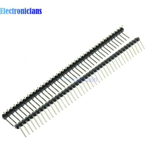 10Pcs 40Pin 2.54mm Single Row Right Angle Pin Header Strip