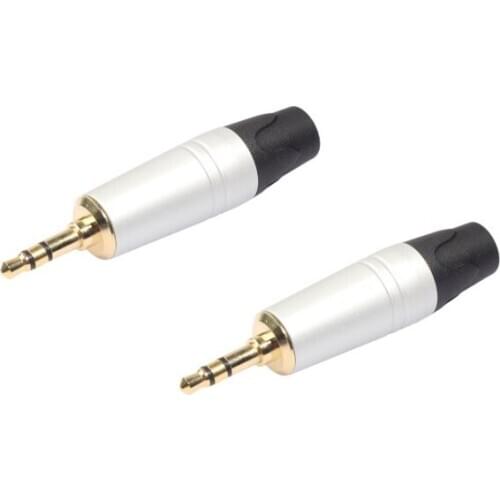 10pcs/lot 3 Pole Golden Plated 3.5mm Soldering Connector Repair Headphone Jack Plug