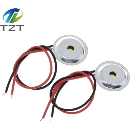 10 Pcs Piezoelectric Piezo Ceramic Wafer Plate Dia 15mm For Buzzer Loudspeaker + Aluminum shell