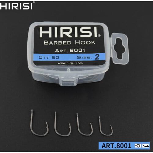 100pcs High Carbon Coating Stainless Steel Barbed hooks Carp Fishing Hooks Pack with Retail Original Box 8001