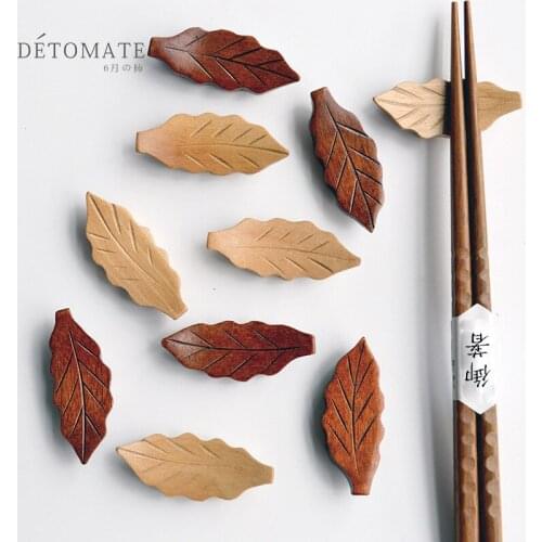 2pcs Large leaf chopstick holder kitchen hotel creative chopstick holder tableware