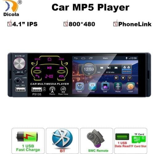 Dicola 1 Din Car Radio 7" Autoradio Multimedia Player MP5 Auto Car Audio Autoradio Bluetooth USB Backup Monitor Auto Radio