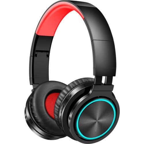 B12 Wireless Headphones Bluetooth 5.0 Headphone 36H Play time with 7 Color Led Light Supoort TF card Headset for phone Pc