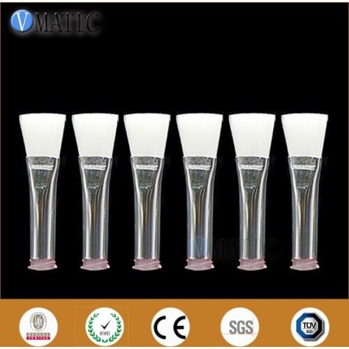Free Shipping 20G Flat Mouth 10mm Glue Dispensing Tip Brush Luer Lock Needles EFD Soft Brush Needle
