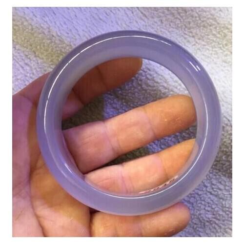 Free shipping Beautiful Chinese Natural clear purple Jade Bangle