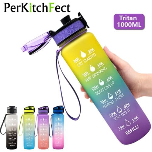1L Water Bottle Sport Cup BPA Free Tritan Outdoor Travel Portable Leakproof Drinkware GYM Jug Drink Bottles Camping Supplies