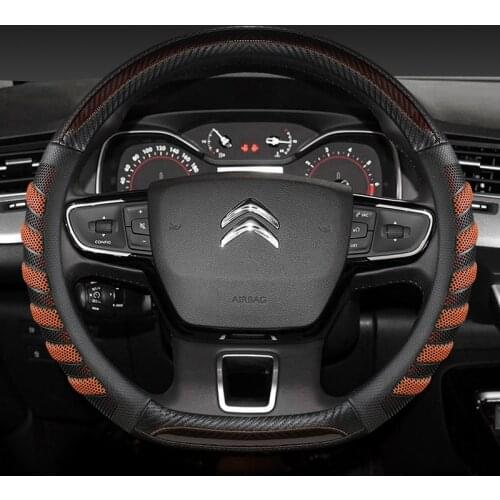 Car Steering Wheel Cover 38CM D Shape For VW Golf 6 Golf 7 for Hyundai Ioniq 2017 2018 For Citroen C3-XR C4 Sega C4L Elysee