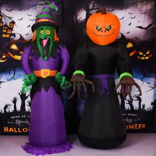 Halloween Party Decor Ghost Pumpkin Inflatable Model Halloween Props Decoration for Garden Indoor Patio