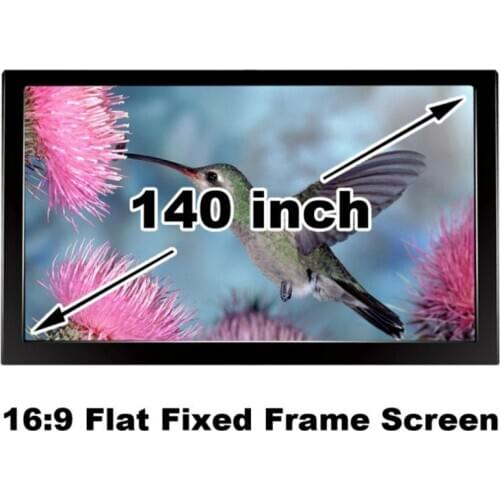3D Cinema Screen 140-inch 16:9 Flat Fixed Frame Projector Screens High Brightness Matt White Material