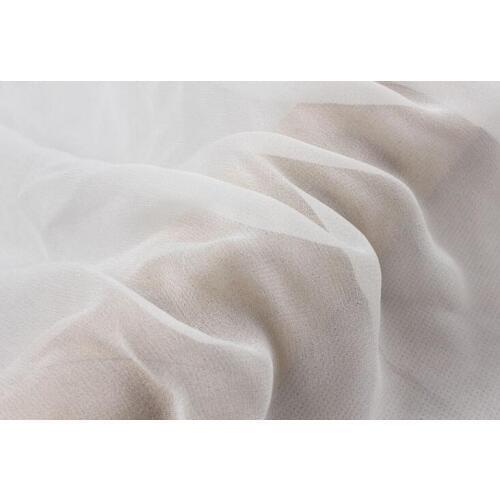 Howmay 100% pure silk fabric georgette 8m/m 55" 140cm natural white for sewing dress or DIY handmade scarf lightweight tulle