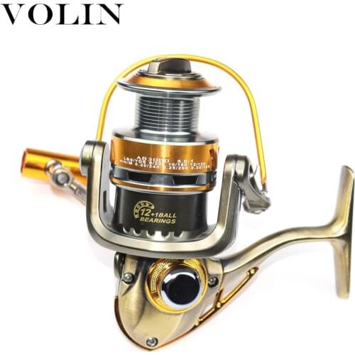 VOLIN NEW All Metal Structure Fishing Reel 12+1BB 4KG Max Drag 5.0:1 Stainless Steel Bearing Brushed Metal Fishing Reel