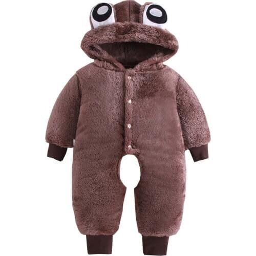 2020 Winter Autumn Cute Cartoon Stitch Bear Pajamas Cotton Baby Boys Jumpsuit Girls Romper Cashmere 9 12 M Bodysuits One-Pieces