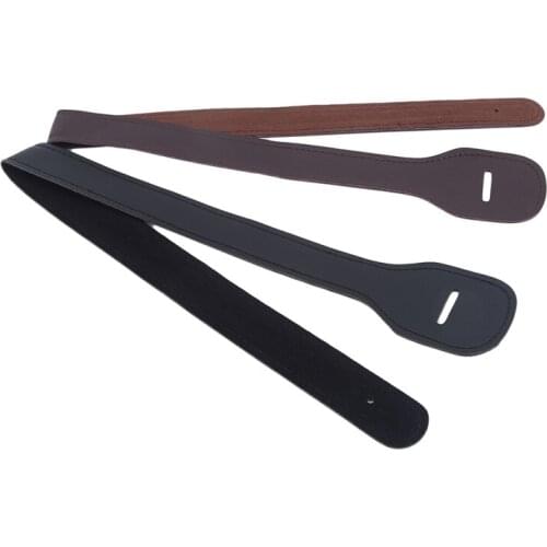 Leather Padded Black Guitar Strap For Electric Acoustic Guitar Bass Adjustable Belt