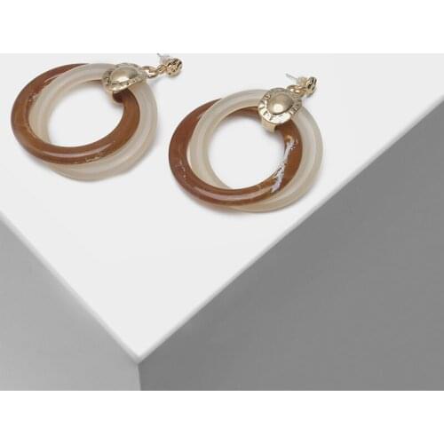 Amorita boutique fashion circle design drop earrings