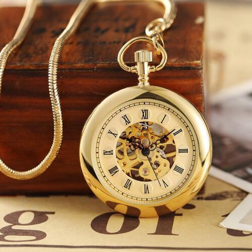 Fashion Vintage Unisex Fashion Quartz Steampunk Pocket Watches Women Men with Pendant Necklace Chain Gift