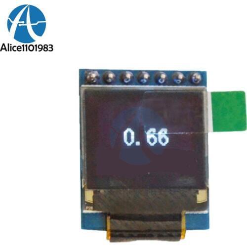 0.66'' 7pin OLED Display Module SSD1306 0.66 Inch 64x48 Screen Module SPI I2C 3.3-5V for Arduino AVR STM32 White