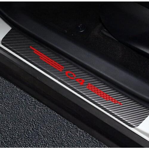 4pcs For Citroen C4 Carbon Fiber Decals Paster Anti Scratch Cover Car Door Sills Stickers Auto Door Threshold Guard Accessories