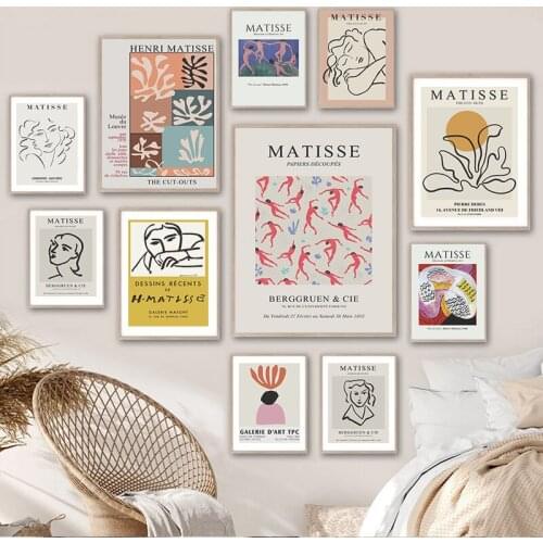 Simple Nordic Matisse abstract line figure living room art poster photo wall decorative painting picture painting core