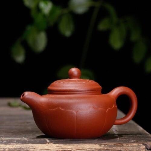 UNDRESSED ORE YIXING TEAPOT LOTUS POT KUNG FU KETTLE CREATIVE DRINKWARE