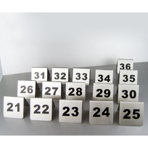 Number 1-100 Stainless Steel Table Numbers Cards 2 Colors Small Table Sign Card Restaurant Hotel Cafe Bar Tools ZA5575