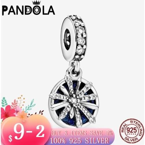 925 Sterling Silver Dazzling Wishes Fireworks Dangle Charms Beads Bracelet Fit Original Pandora Bracelet DIY Jewelry For Women