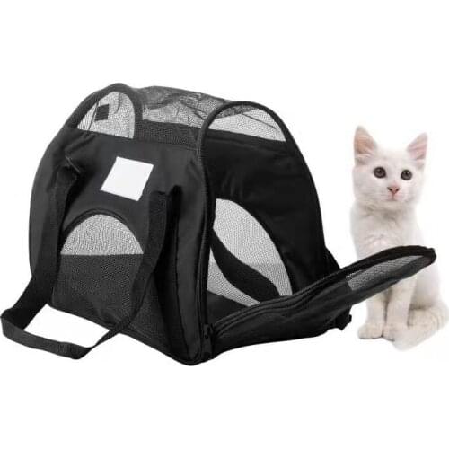 Airline Approved Dog Backpack Reflective Tapes Pet Carrier Collapsible Soft-Sided Cat Crate