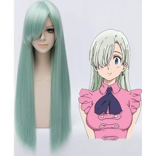 Top Quality Anime The Seven Deadly Sins Elizabeth Liones Cosplay Wigs Halloween Wig Stage Carnival Synthetic Hair + Wig Cap
