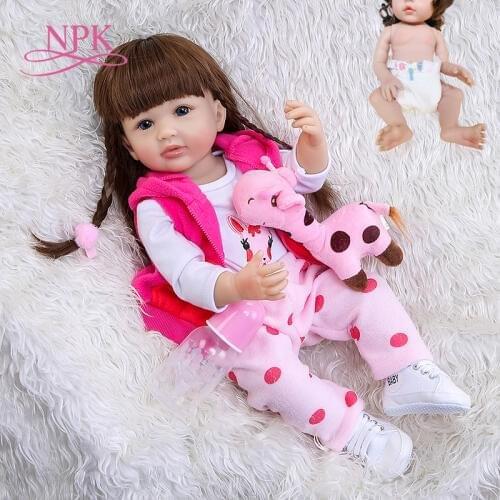 55CM full body slicone soft reborn baby girl bebe doll reborn Bath toy Anatomically Correct doll
