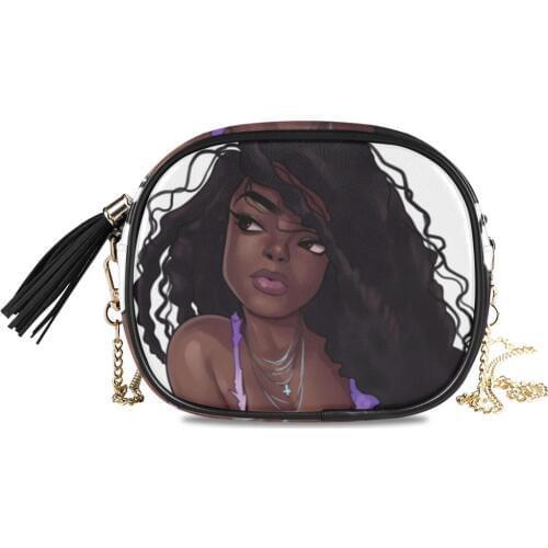 Luxury Shoulder Bags Handbags chain Bags for Women Small Designer Afro Girls Black woman Messenger Evening Bag Bolsa Feminina