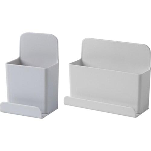 Remote Control Storage Box Wall Mounted Phone Rack Plug Holder Home Gadgets For Family Hotel Classroom Office