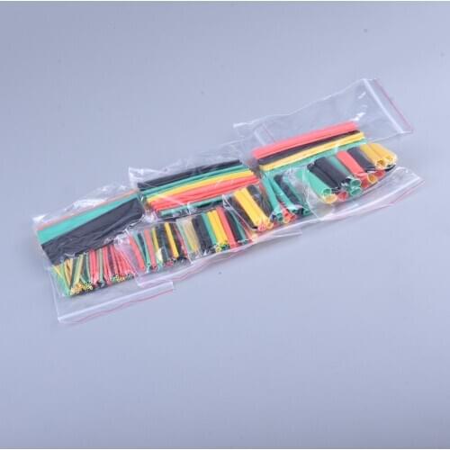 Free shipping 164pcs colours Polyolefin Shrinking Assorted 2:1 Heat Shrink Tube Wire Cable Insulated Sleeving Tubing Set