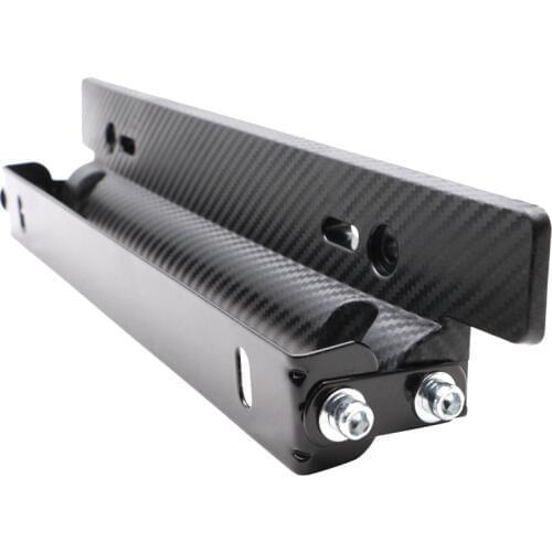 Universal Adjustable Car License Plate Frame Holder Carbon Fiber Racing Number Plate Auto Mount Bracket Car-Styling