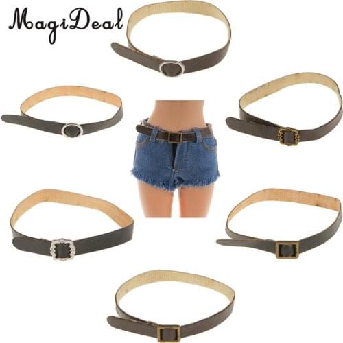 High Quality 1:6 Scale PU Leather Waist Belt Fit for 12 Inch Female Male Action Figure Toys Clothing Accessory